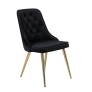 Velvet Deluxe Chair Black/Brass