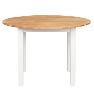 Linus dining table round 110 oak/white