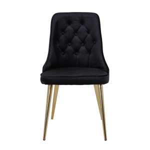 Velvet Deluxe Chair Black/Brass