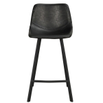 Alpha/Auburn bar chair black PU/black metal legs