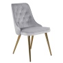 Velvet Deluxe Chair Light Grey/Brass