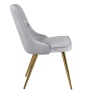 Velvet Deluxe Chair Light Grey/Brass