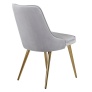 Velvet Deluxe Chair Light Grey/Brass