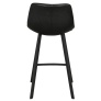 Alpha/Auburn bar chair black PU/black metal legs