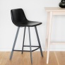 Alpha/Auburn bar chair black PU/black metal legs