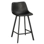 Alpha/Auburn bar chair black PU/black metal legs