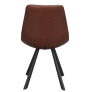 Alpha/Auburn chair brown PU/black metal legs