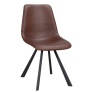 Alpha/Auburn chair brown PU/black metal legs