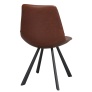 Alpha/Auburn chair brown PU/black metal legs