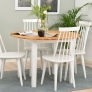 Linus dining table round 110 oak/white