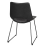 Manning chair black PU/black legs