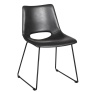 Manning chair black PU/black legs