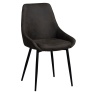 Sierra chair dark-grey/black metl legs