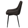 Sierra chair dark-grey/black metl legs