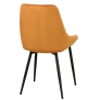 Sierra chair dark orange velvet/black metal legs