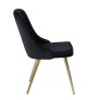 Velvet Deluxe Chair Black/Brass