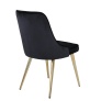 Velvet Deluxe Chair Black/Brass