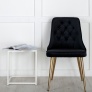 Velvet Deluxe Chair Black/Brass